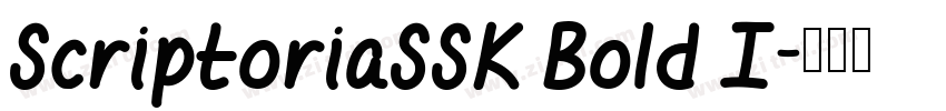 ScriptoriaSSK Bold I字体转换